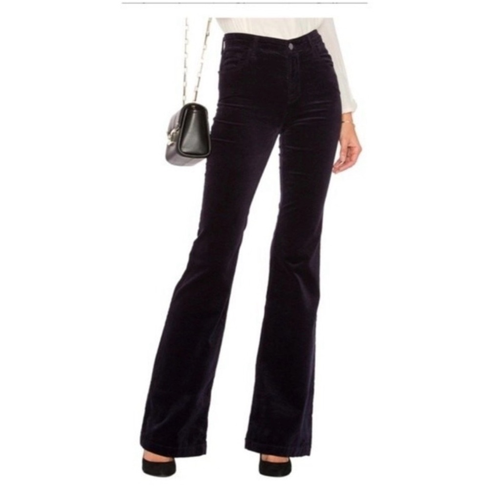 J Brand “Martini” Velour Black Flare Women's Jeans 29